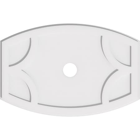 Ekena Millwork Kailey Architectural Grade PVC Ceiling Medallion, 30"W x 20"H x 3"ID x 16 1/4"C x 1"P, One-Piece CMP30X20KY-03000